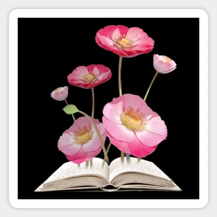 Book Of Flower, Flower Book, Flower And Book Magnet